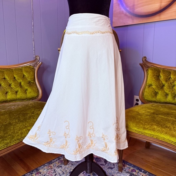 Vintage 90s Rene Margo Embroidered Beaded Skirt Size Small - Picture 11 of 11